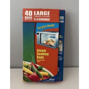 Ziploc Zip'n Steam Cooking Bags Size Large QTY 36 Open Box Discontinued 10x10